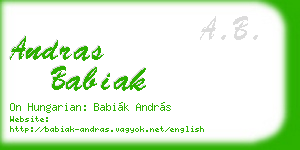 andras babiak business card